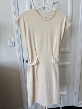 2for40 NWT Vince Short Sleeve Tie Waist Dress Small Cream White